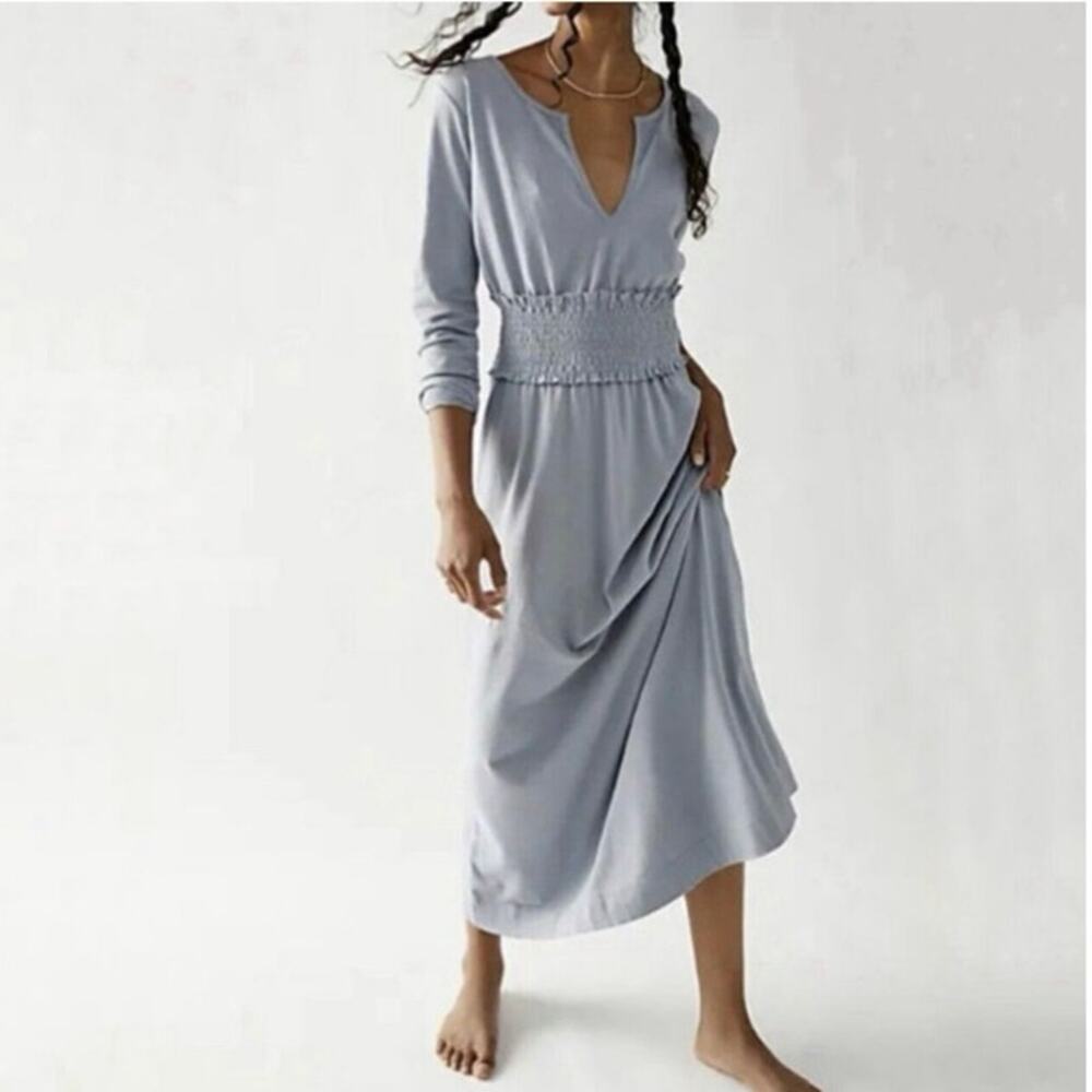 Free People Sky Blue Midi Dress - Picture 2 of 10